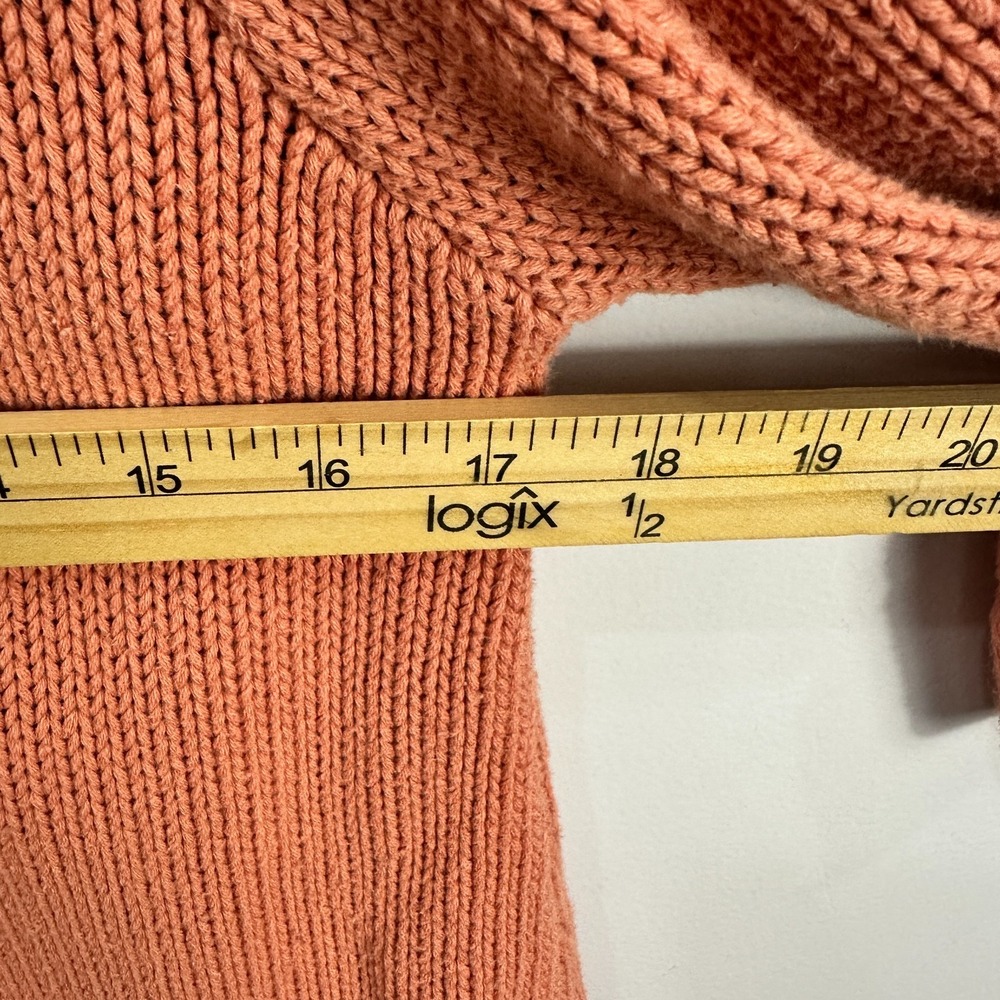 Vintage Y2K‎ Stamp 10 Coral Button Cardigan S Cropped Cottagecore Preppy Indie - Picture 5 of 6
